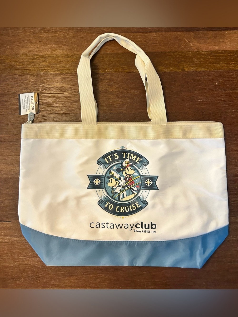 Disney Cruise Line Castaway Club “It’s Time to Cruise” Tote Bag NWT